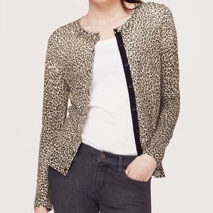 NEW LOFT Leopard Print Cardigan